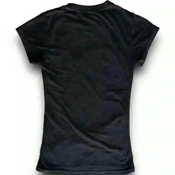 The Alamo Y2K Black T-Shirt Souvenir Rhinestone Embellished Short Sleeve Sparkle - Picture 2 of 5